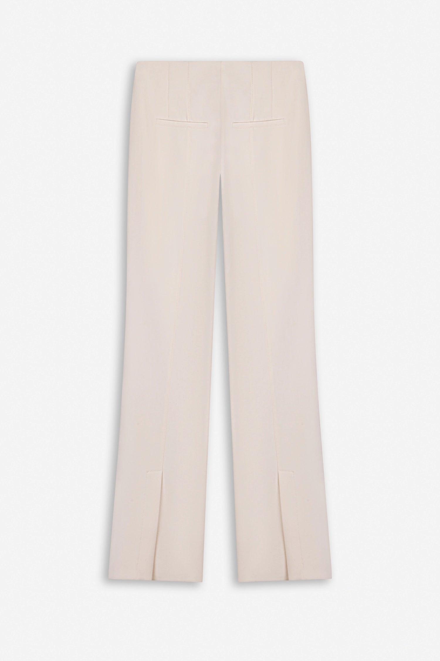 High-Waist Slit-Hem Trousers