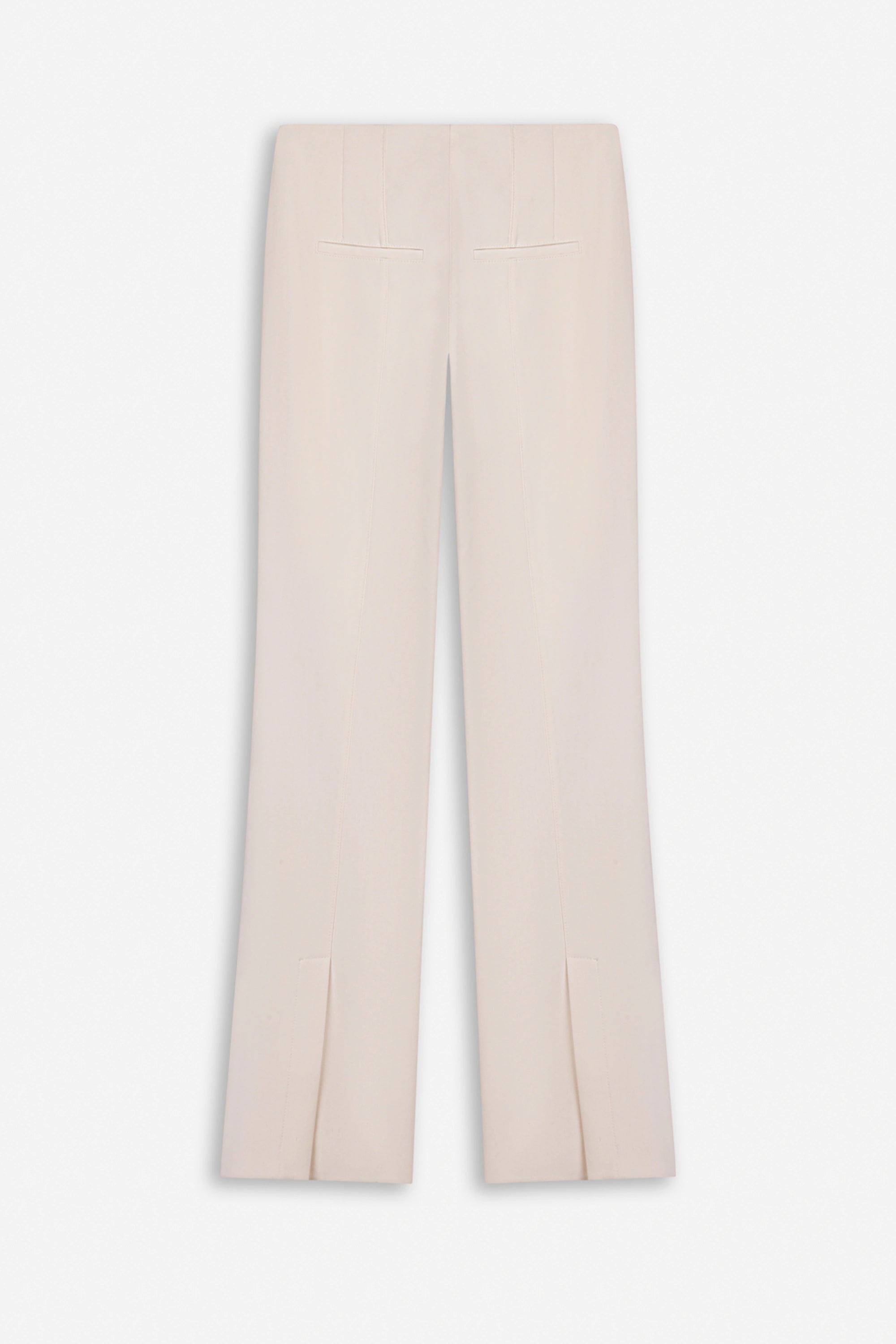 High-Waist Slit-Hem Trousers