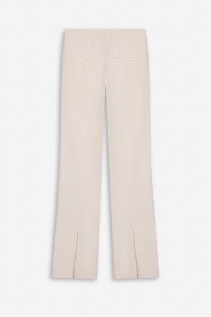 High-Waist Slit-Hem Trousers