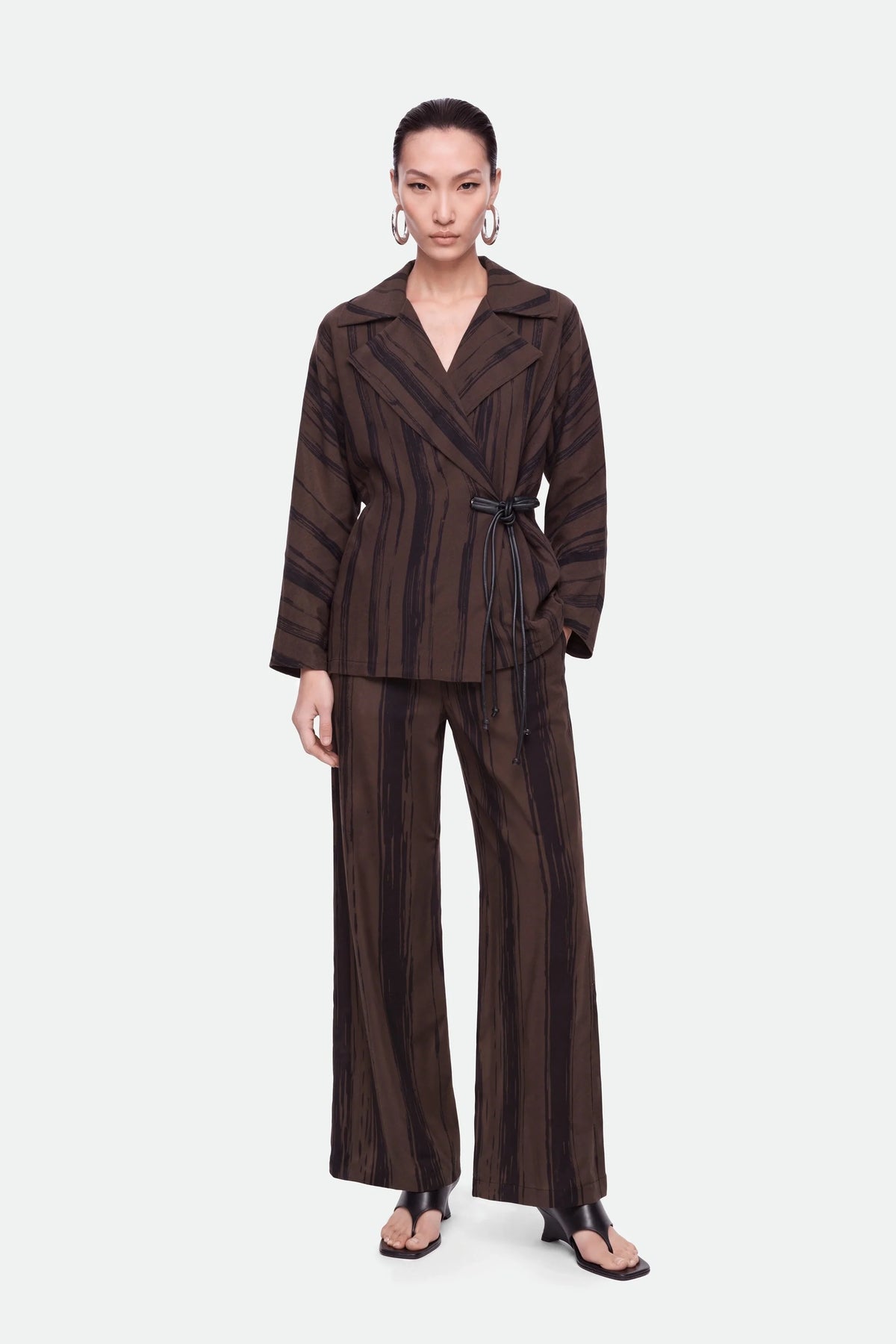 Printed Wide Leg Trousers