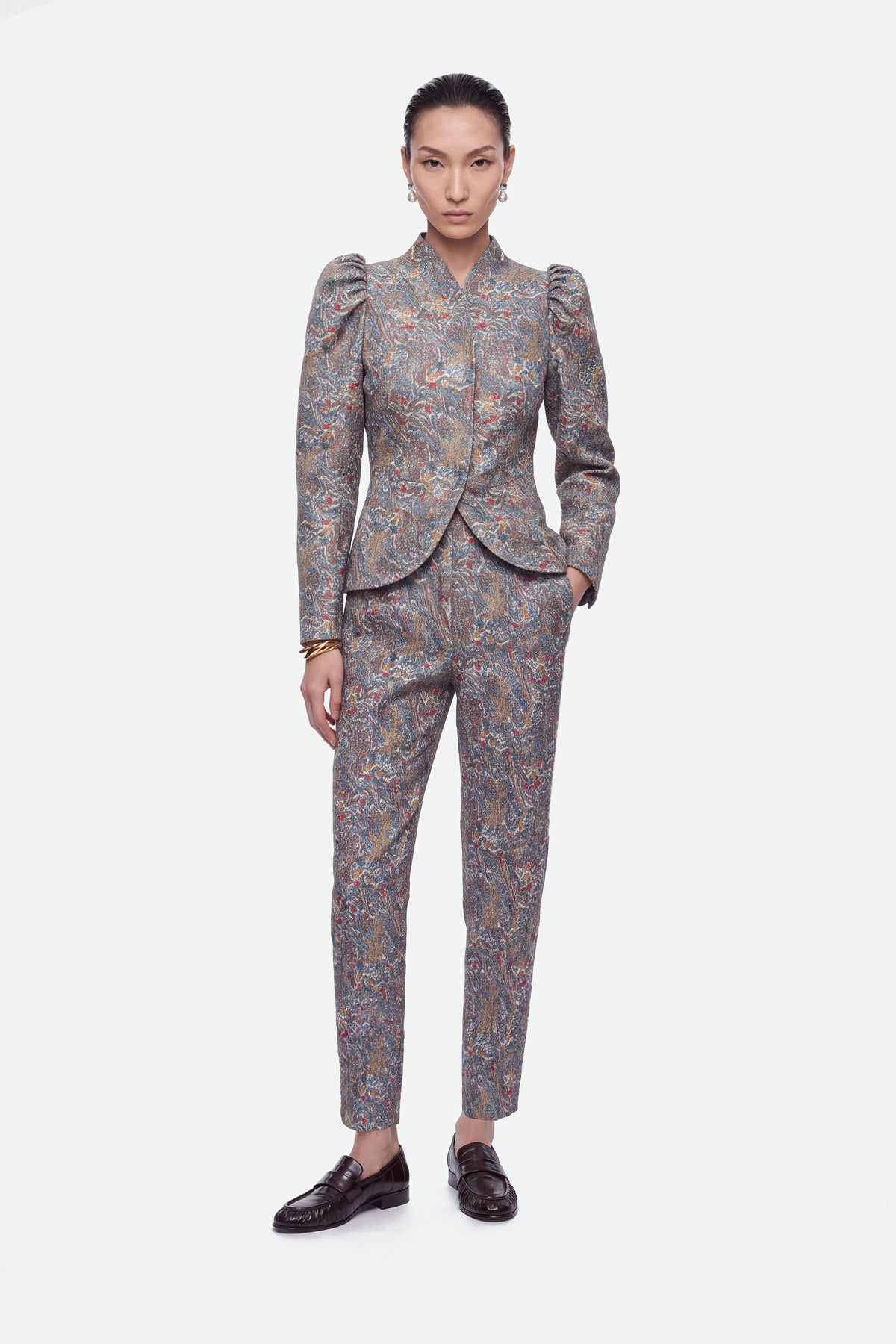 Printed High Waist Trousers