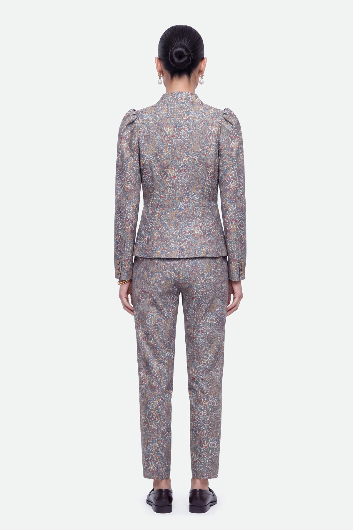 Jacquard Stand Collar Jacket