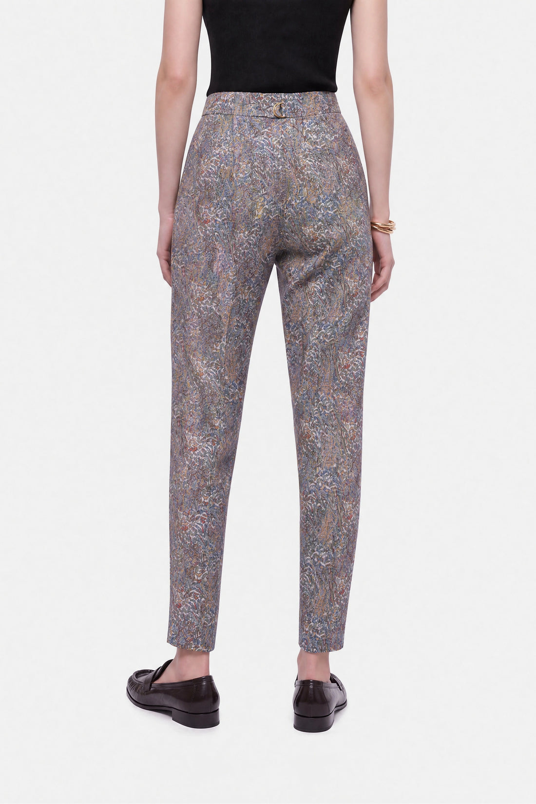 Printed High Waist Trousers