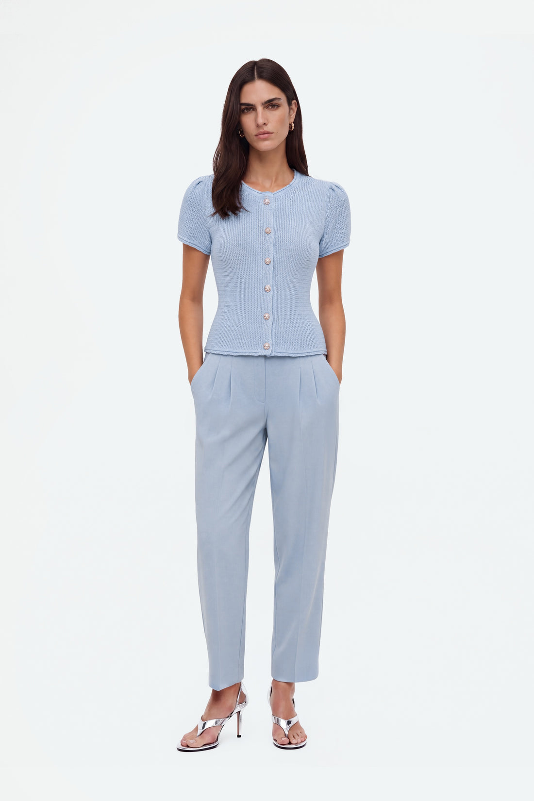 Belt Detail Double Pleat Trousers