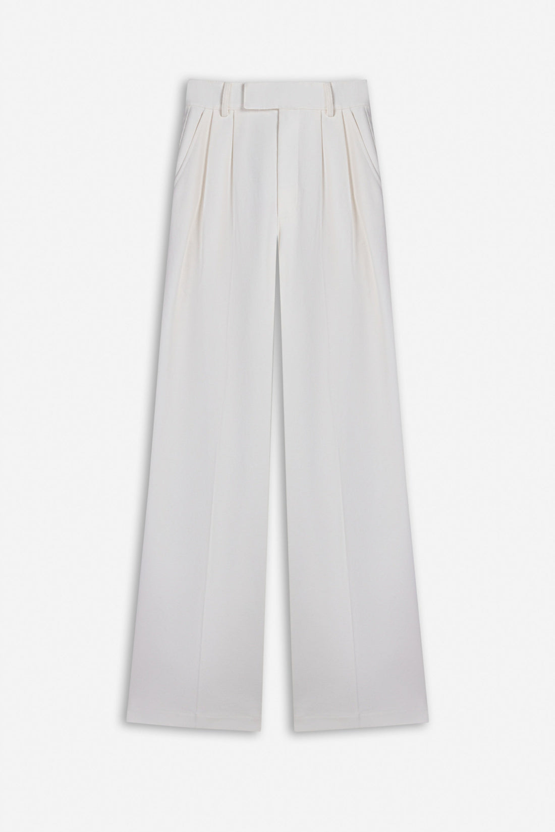 Double Pleat Wide Leg Trousers