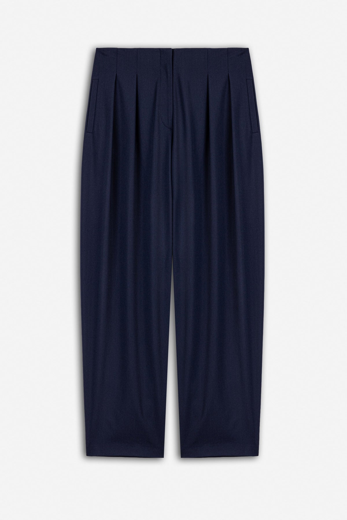 Double Pleat Belted Trousers