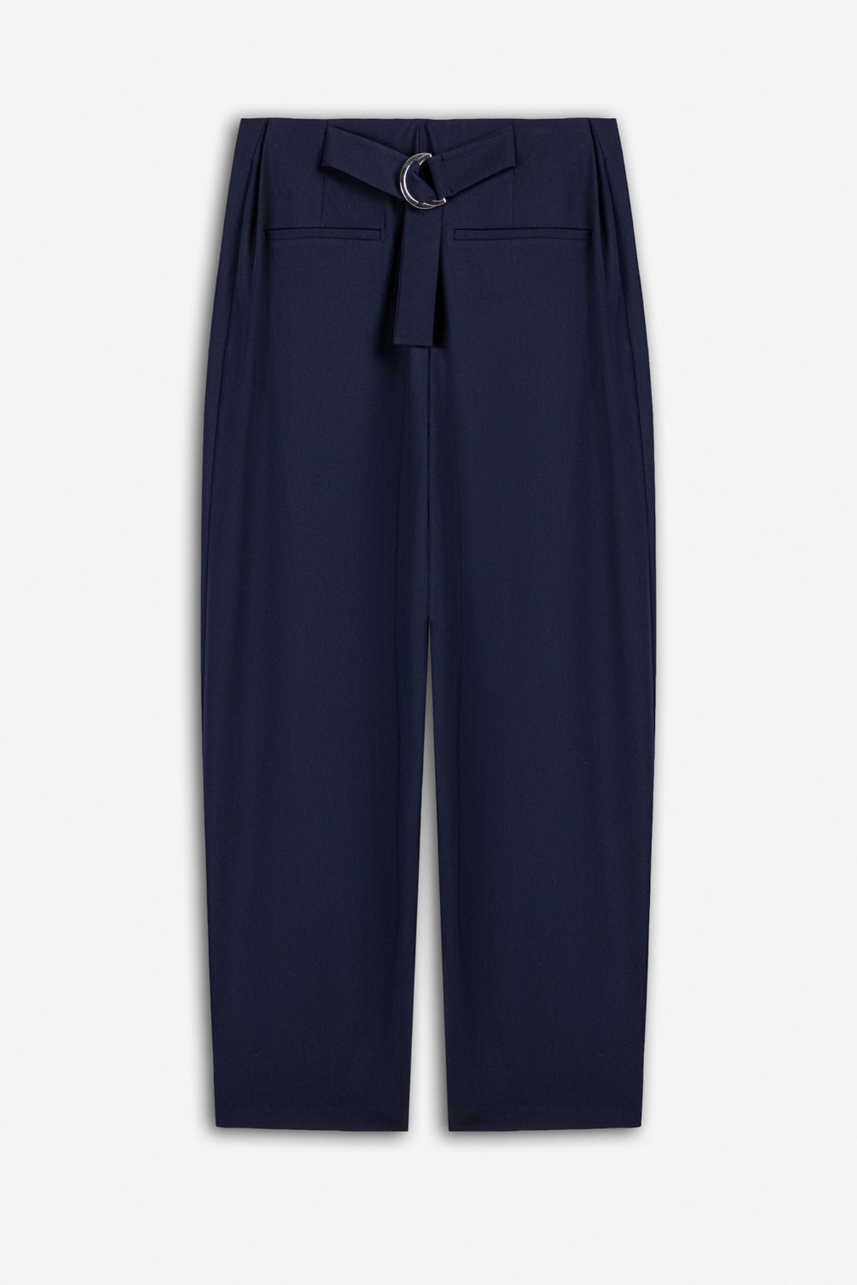 Double Pleat Belted Trousers