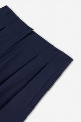 Double Pleat Belted Trousers