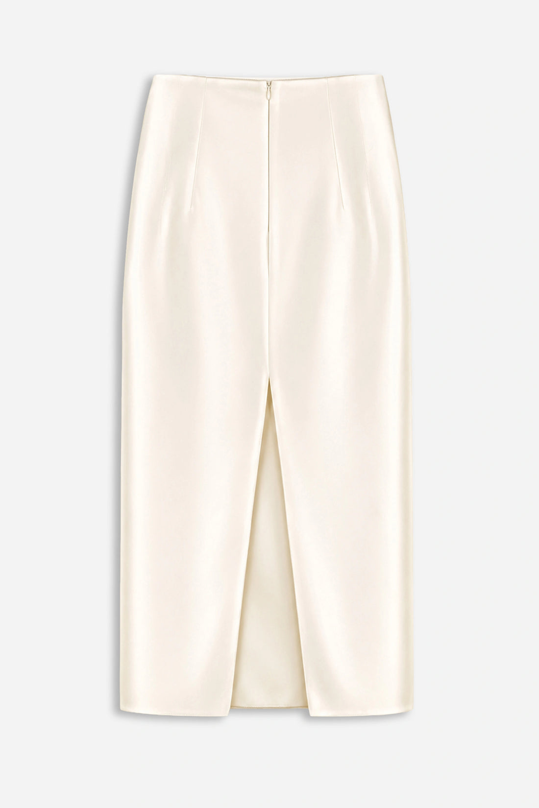 Pleat-Detail Pencil Skirt