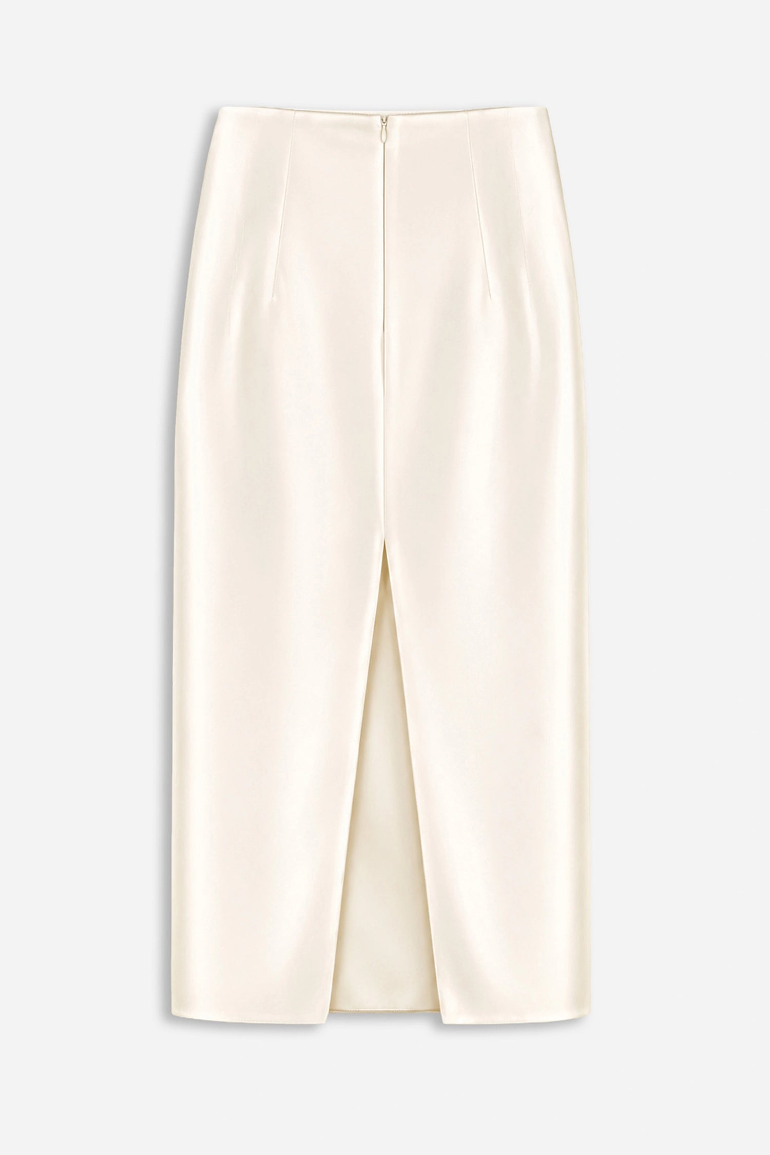 Pleat-Detail Pencil Skirt