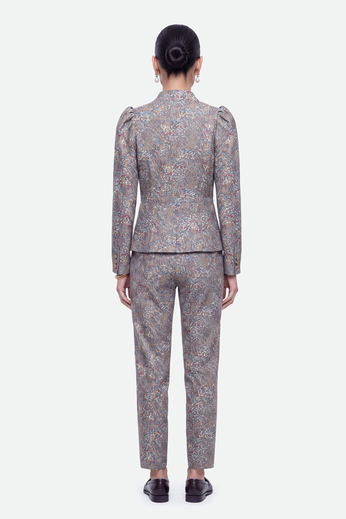 Jacquard Stand Collar Jacket