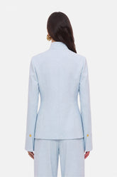 Embroidery Detail Stand Collar Jacket