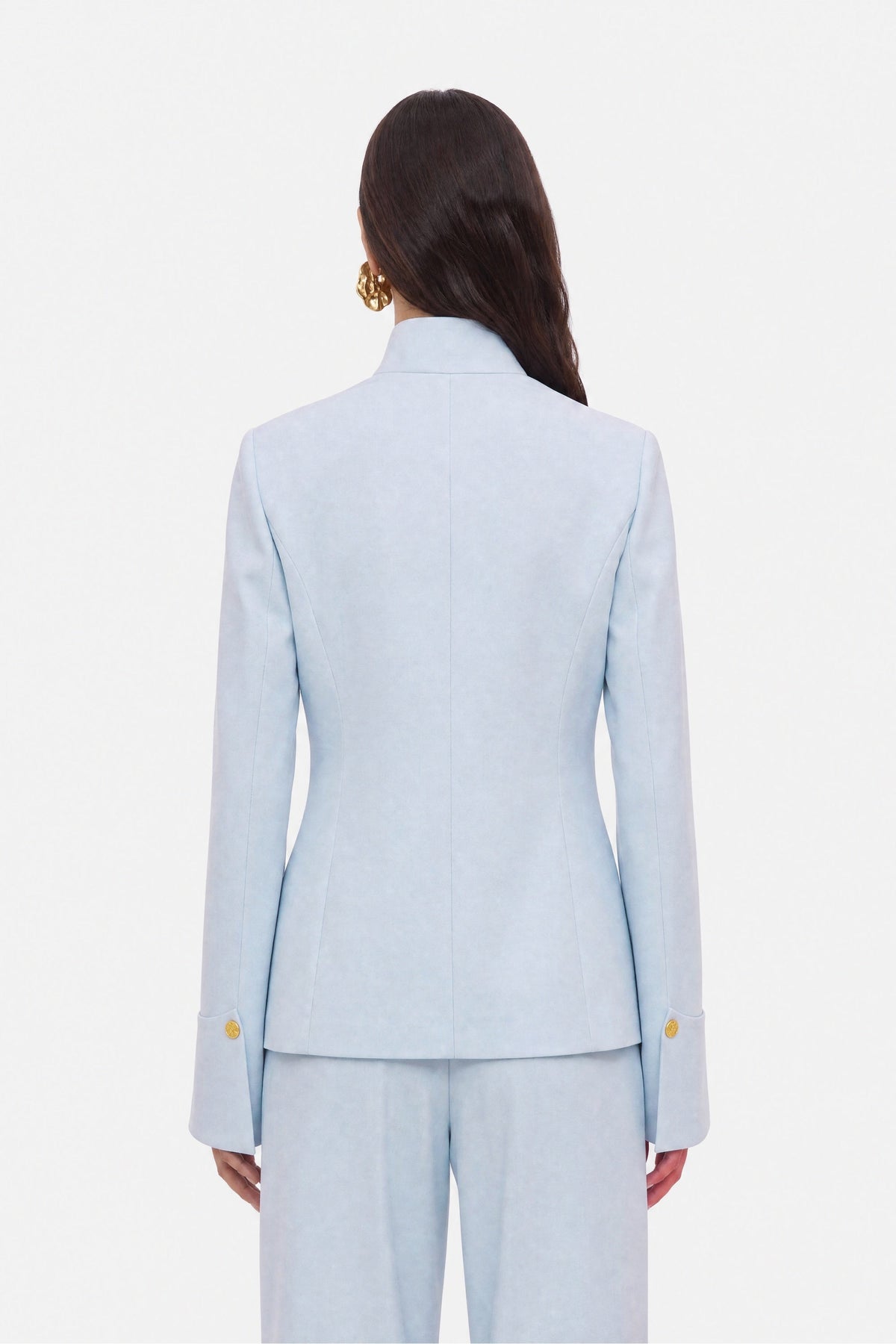 Embroidery Detail Stand Collar Jacket