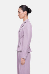 Double Breasted Folded Collar Jacket