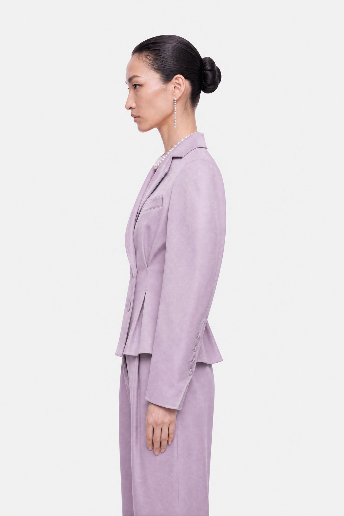 Double Breasted Folded Collar Jacket