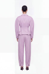 Double Breasted Folded Collar Jacket