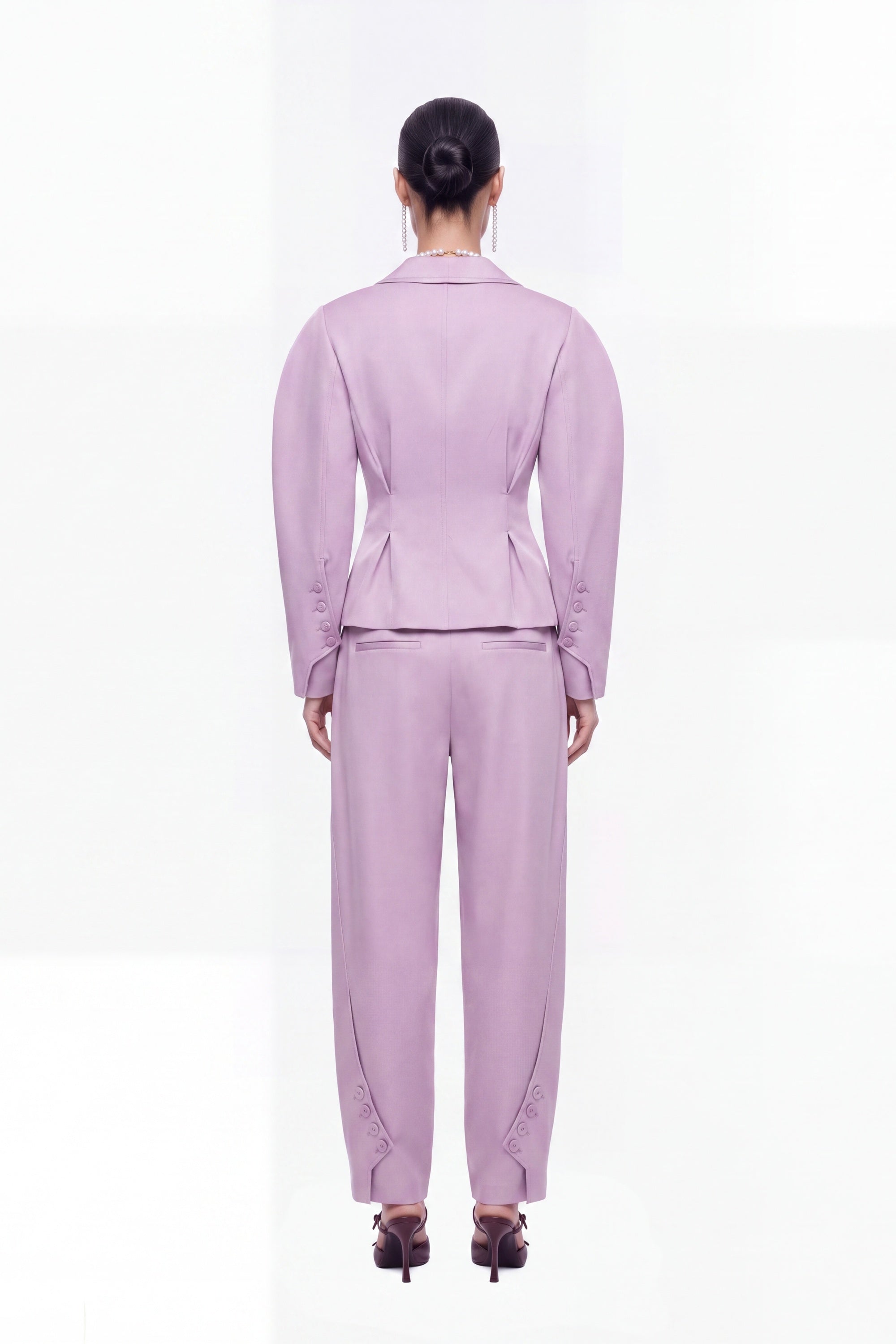 Double Breasted Folded Collar Jacket