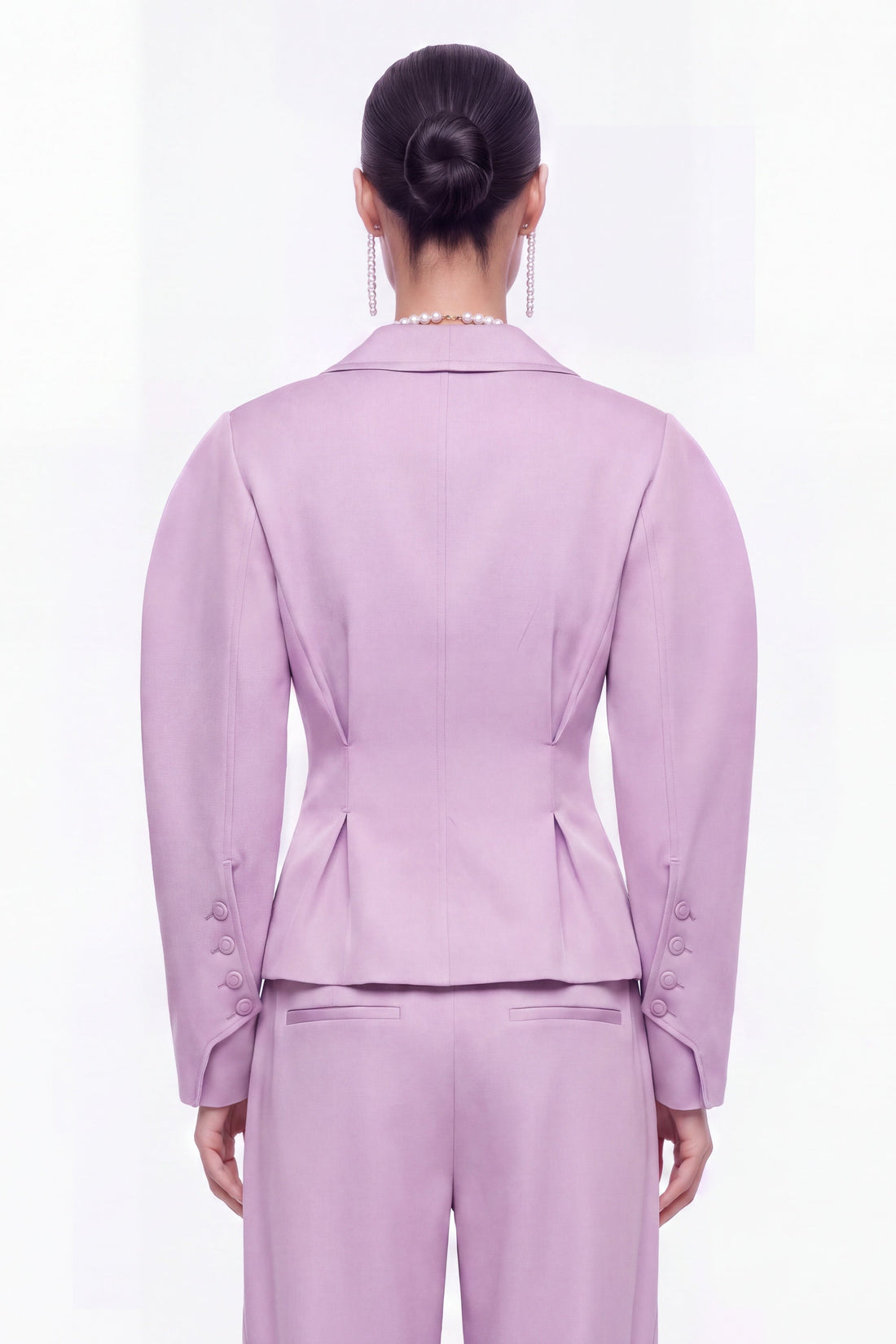 Double Breasted Folded Collar Jacket