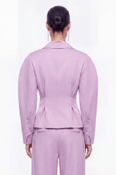 Double Breasted Folded Collar Jacket