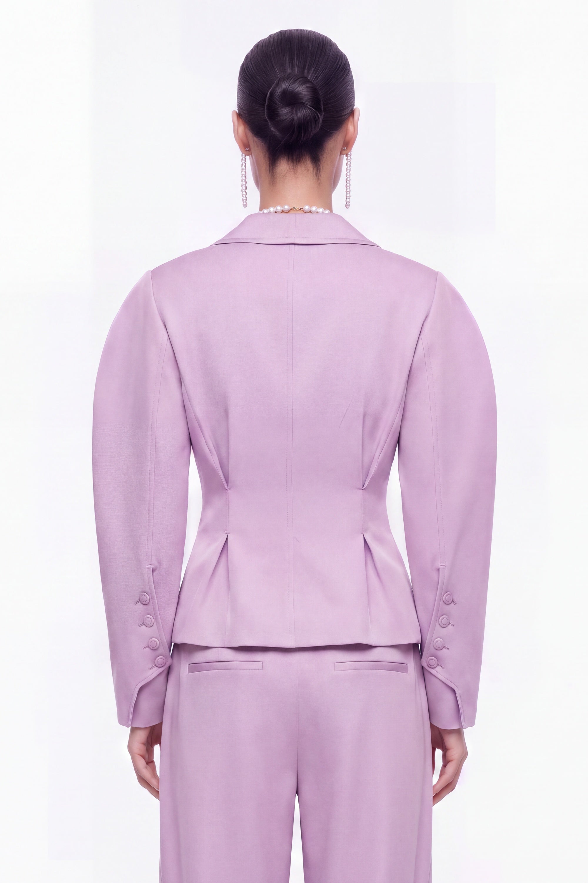 Double Breasted Folded Collar Jacket
