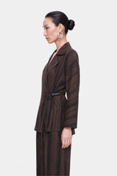 Printed Tie Wrap Jacket