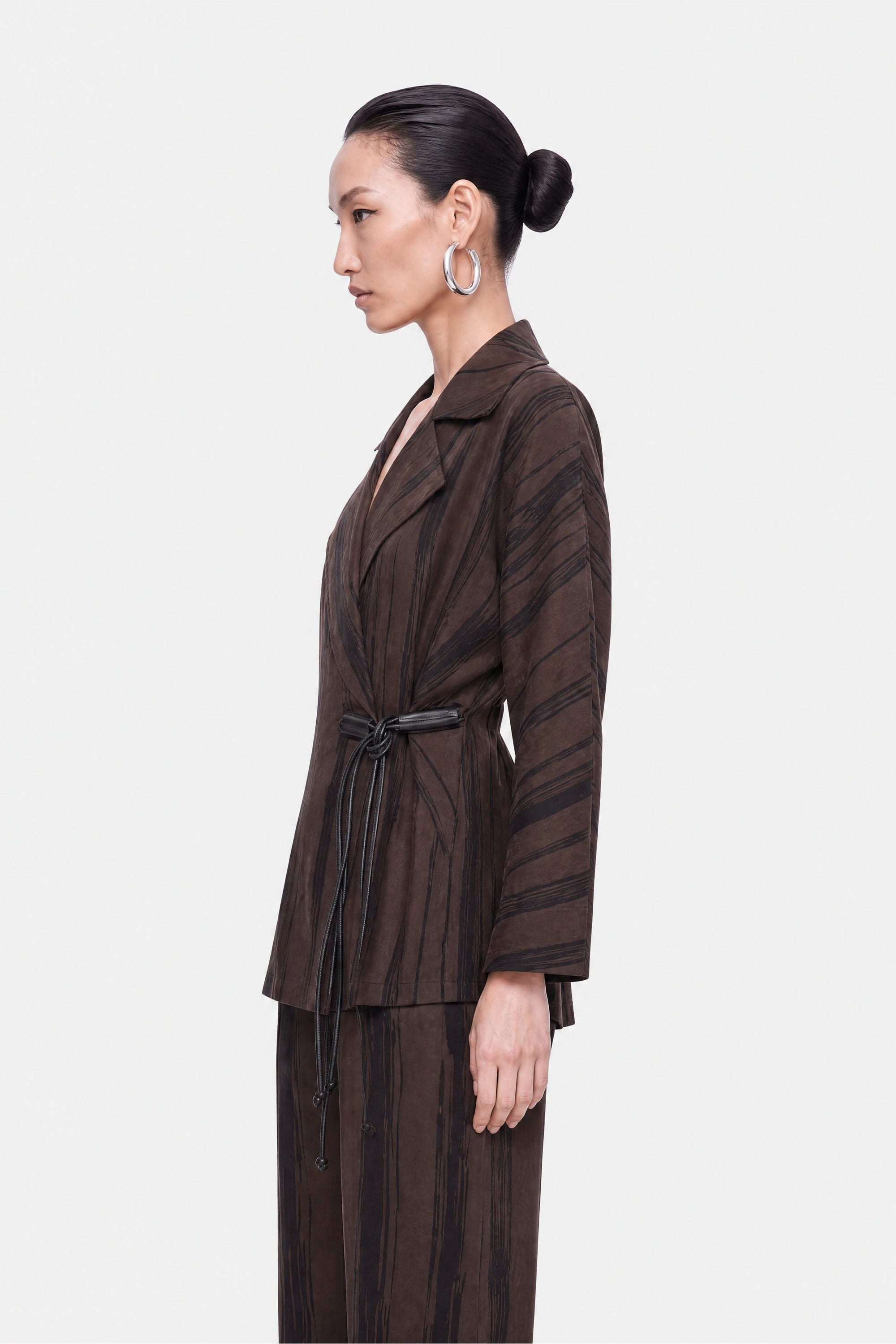 Printed Tie Wrap Jacket