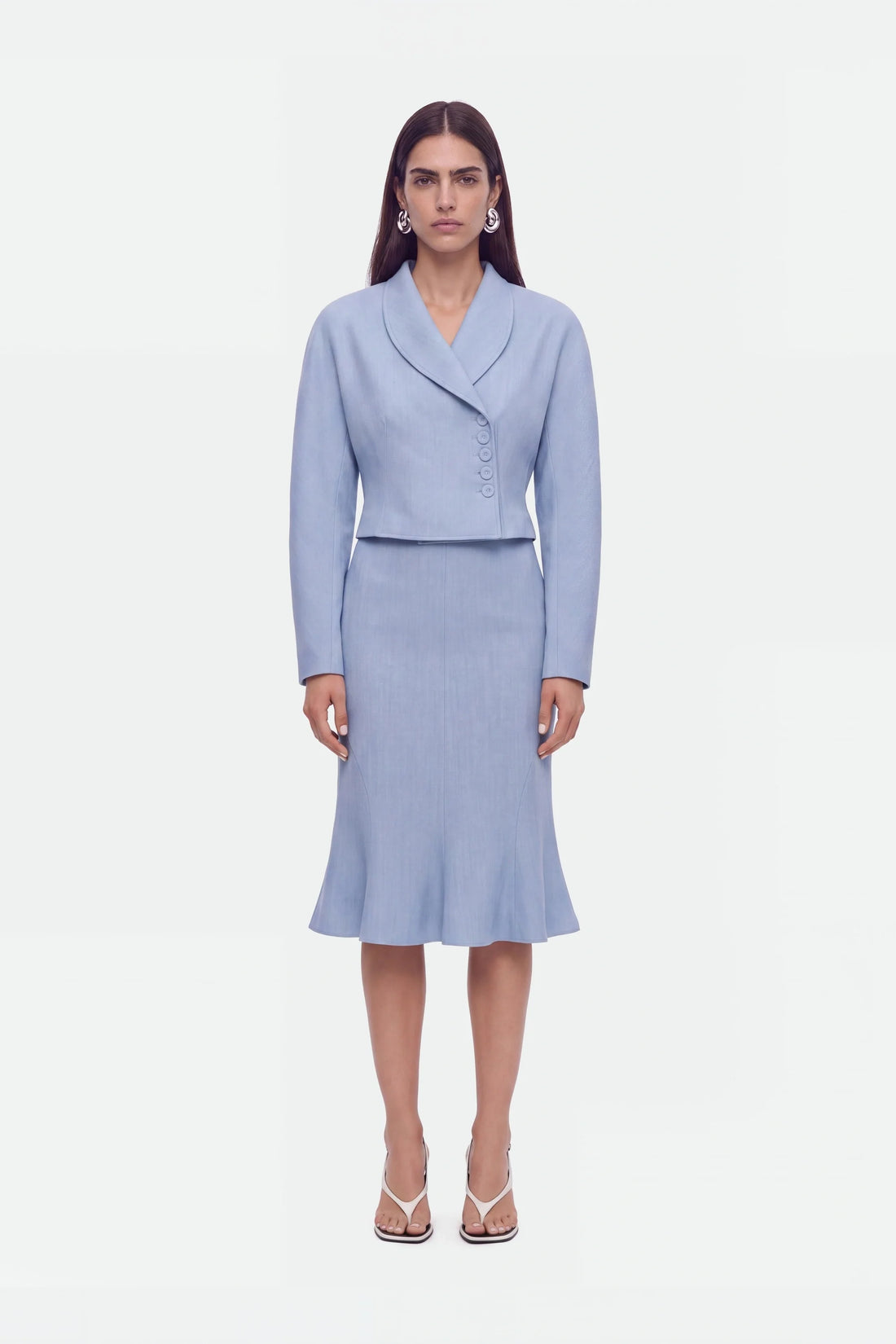 Shawl Collar Cropped Jacket