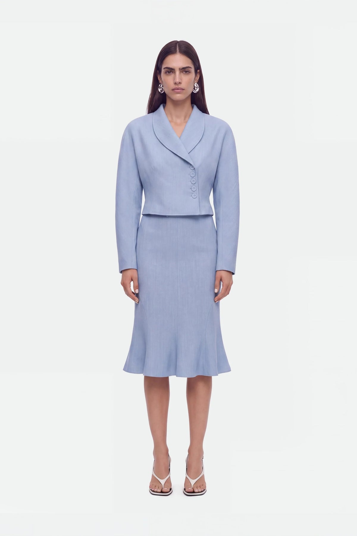 Shawl Collar Cropped Jacket