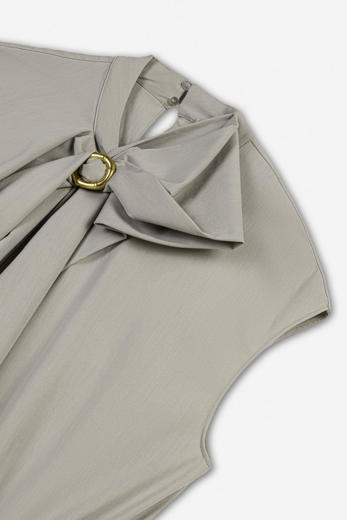 Collar Detail Sleeveless Bodysuit Blouse