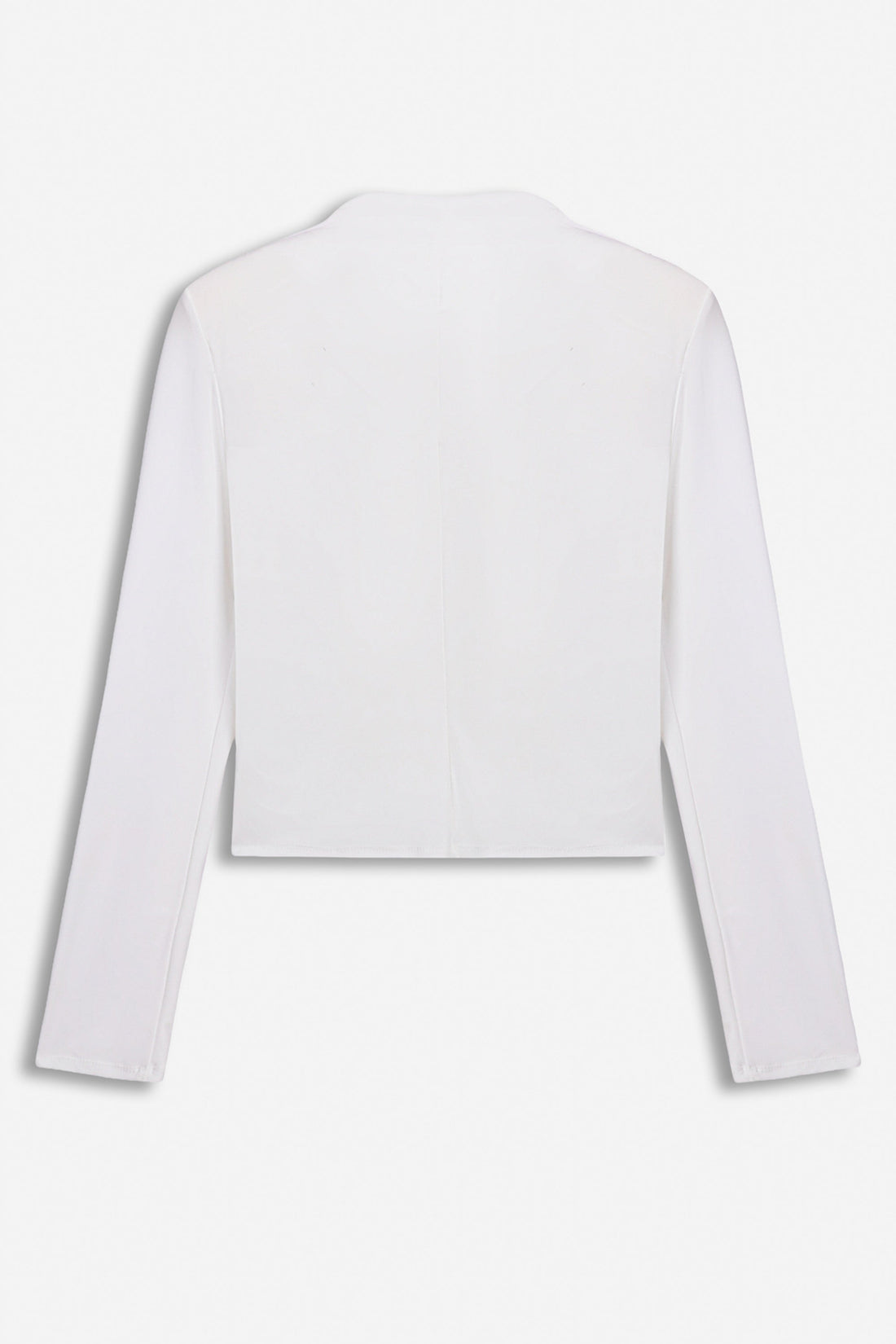 Ruched Metal Zip Blouse
