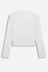 Ruched Metal Zip Blouse
