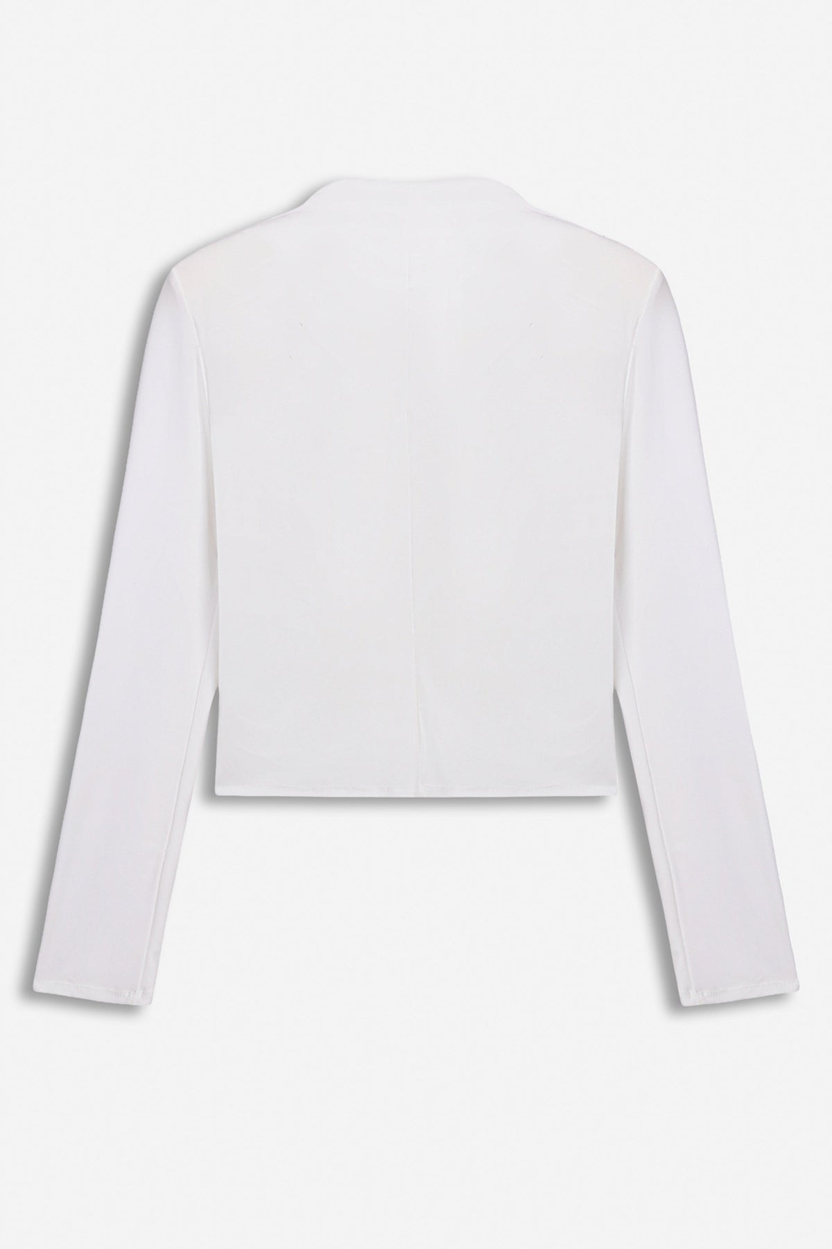 Ruched Metal Zip Blouse