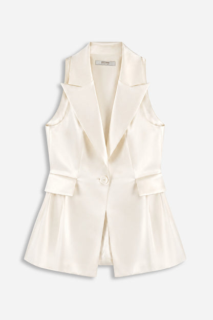 Single-Button Peak-Lapel Vest