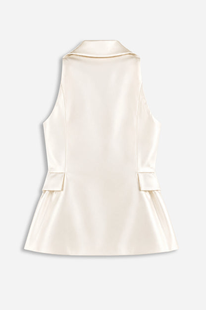 Single-Button Peak-Lapel Vest