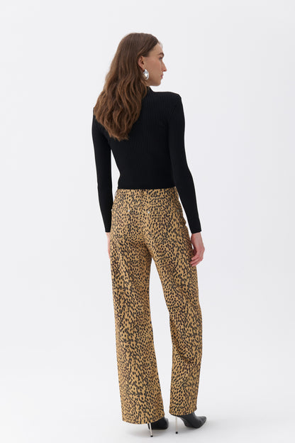 Leopard Print Jeans