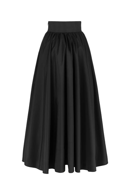 High Waist Taffeta Skirt