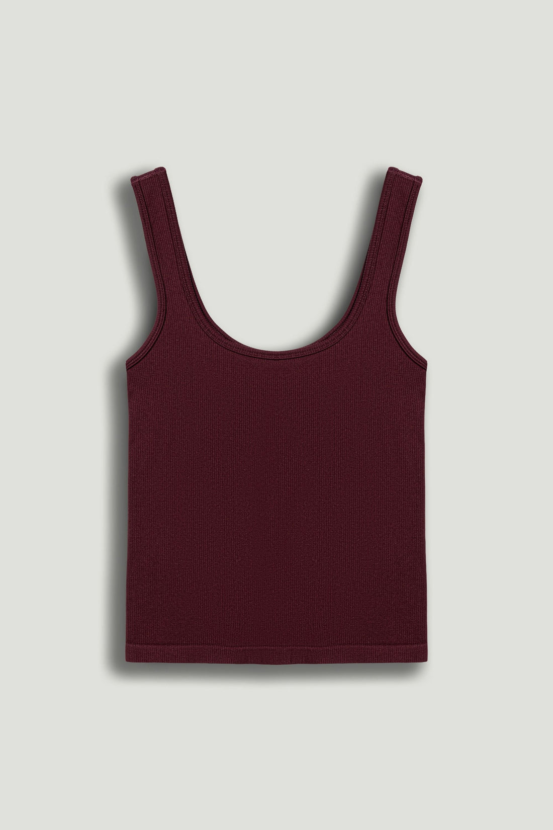 Burgundy Printed Sleeveless Crop Top