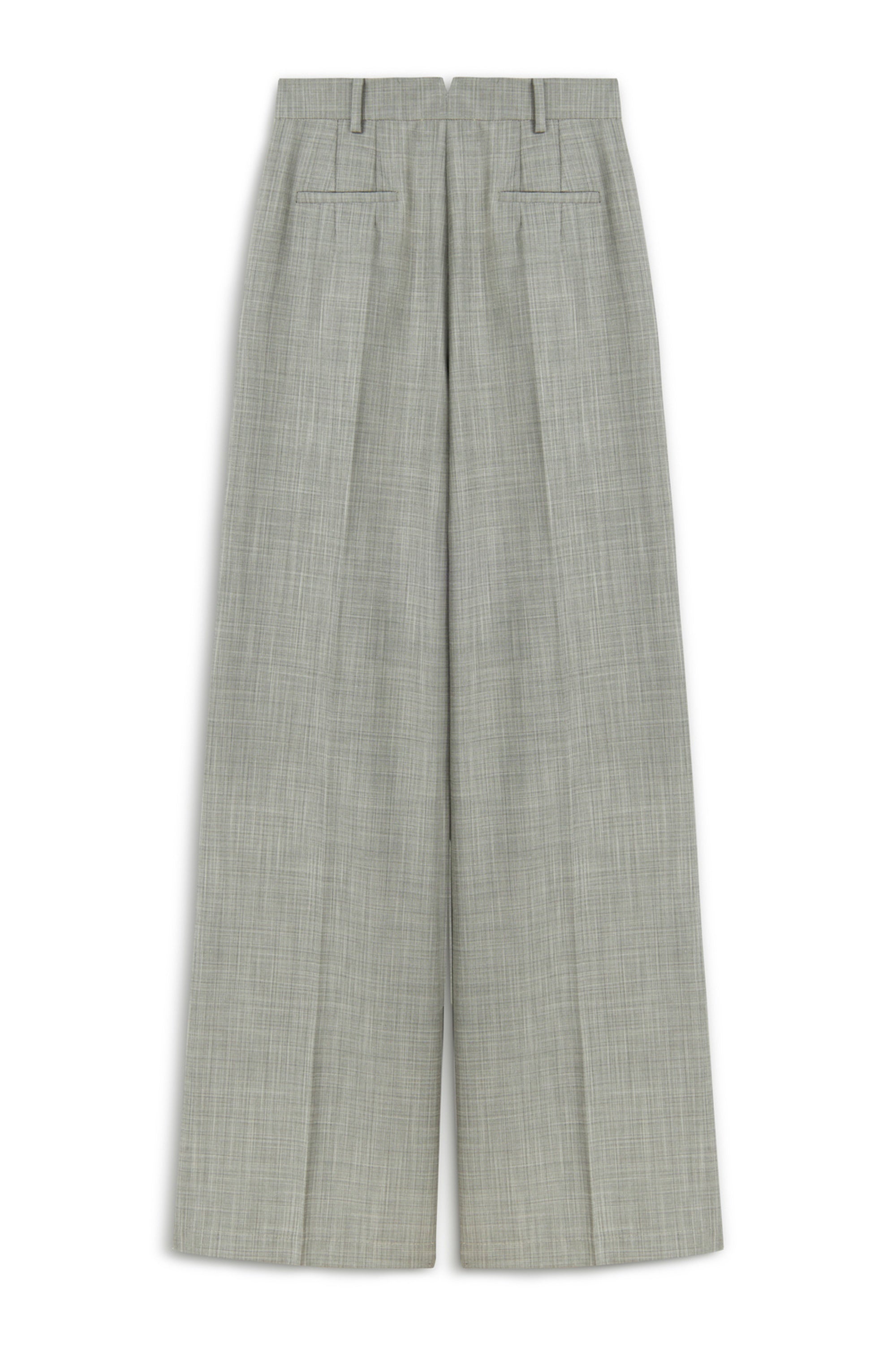 Double Pleated Fabric Trousers