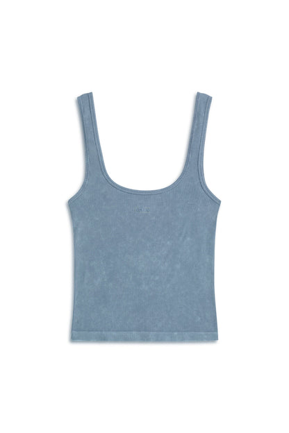 Indigo Printed Detail Crop Top