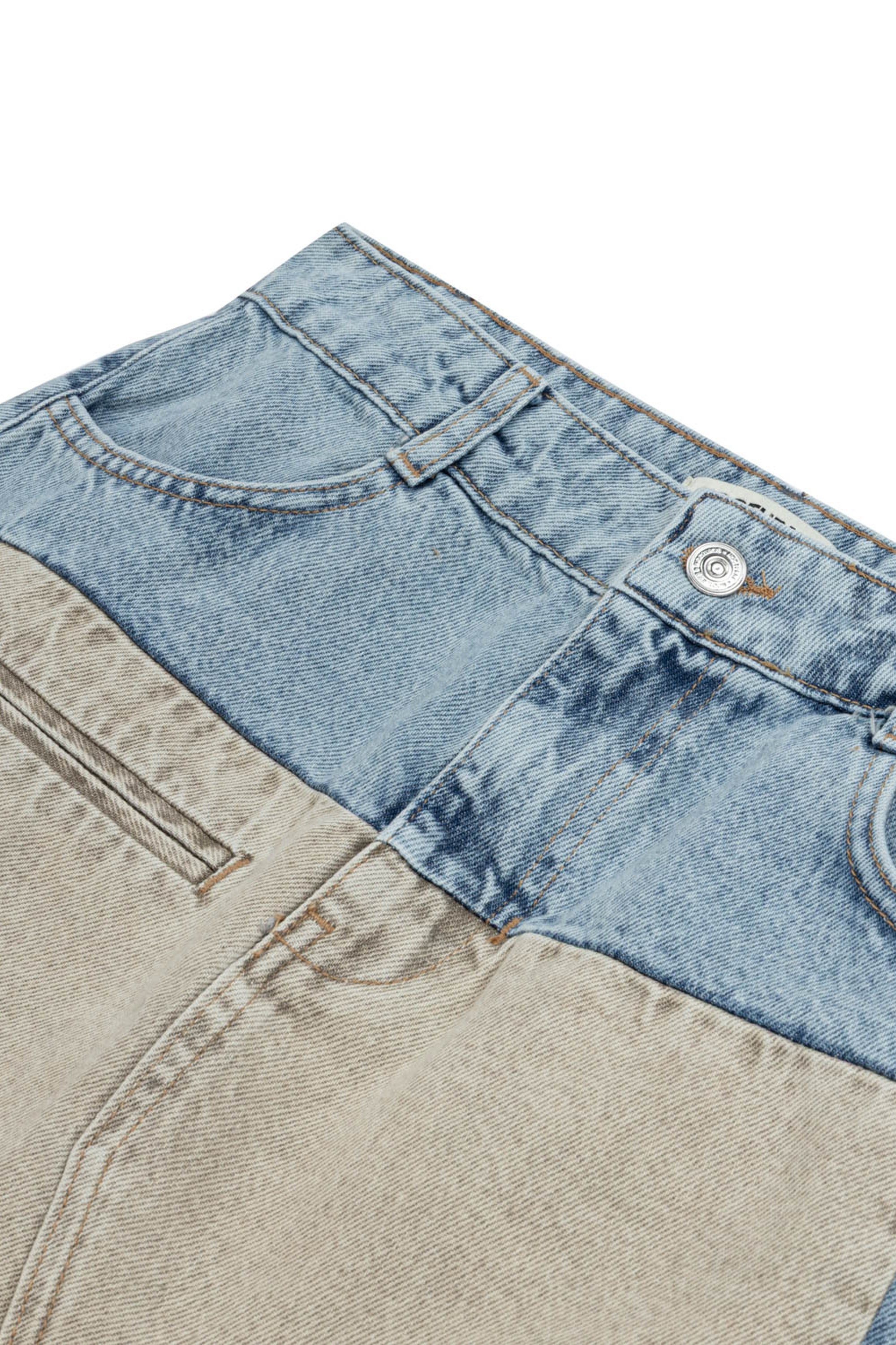 Washed Mini Denim Skirt