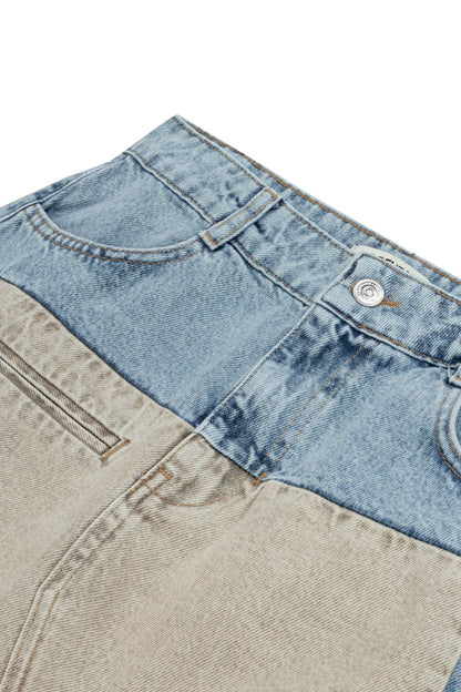 Washed Mini Denim Skirt