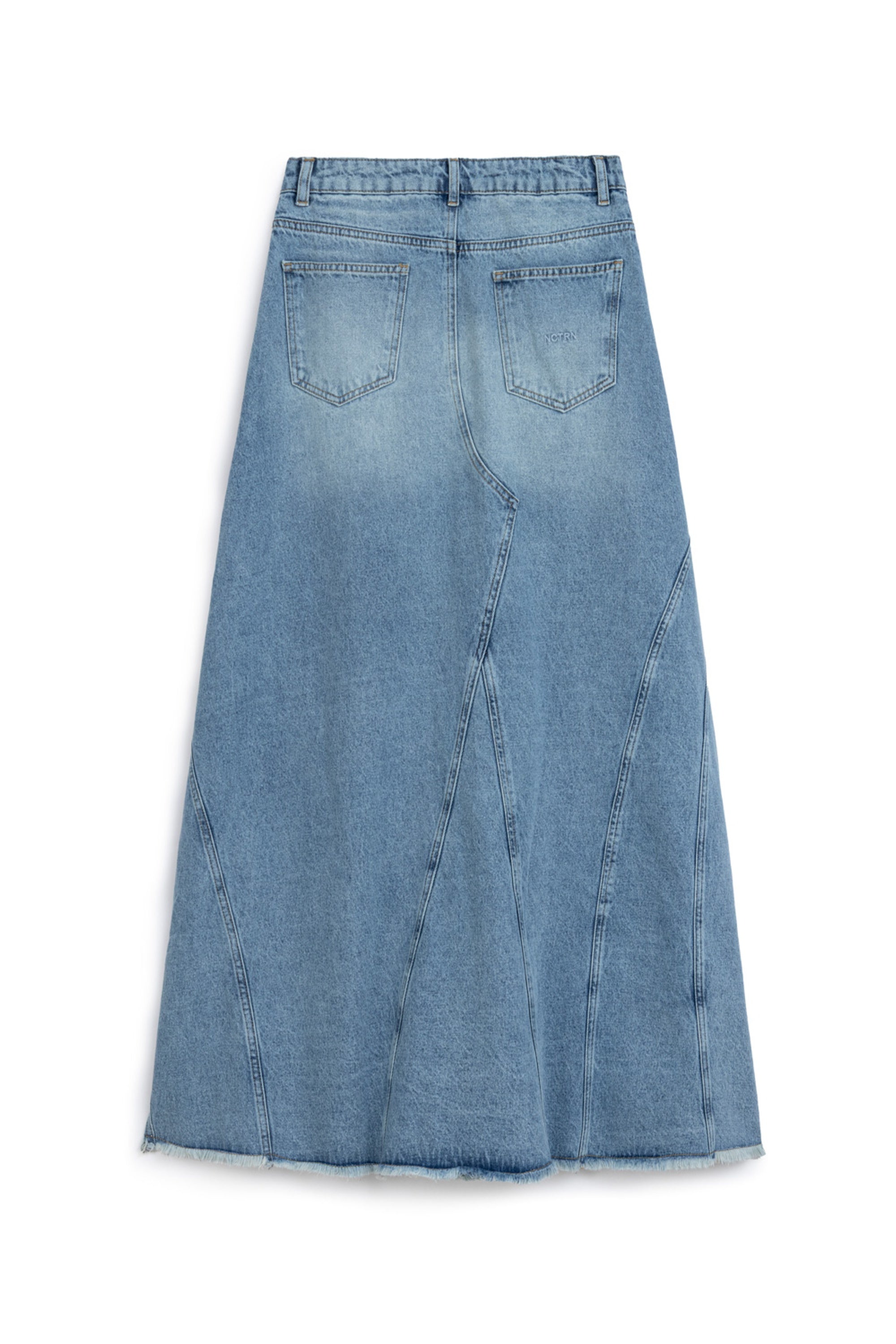 Slit Detailed Maxi Denim Skirt