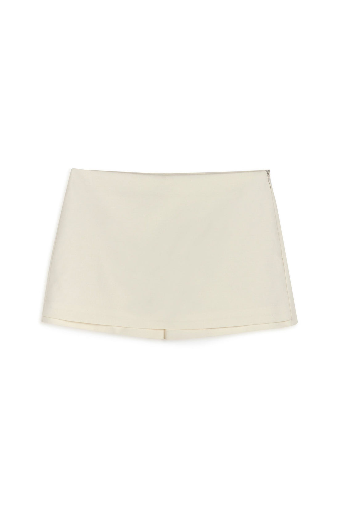 Beige Low Waist Mini Skort