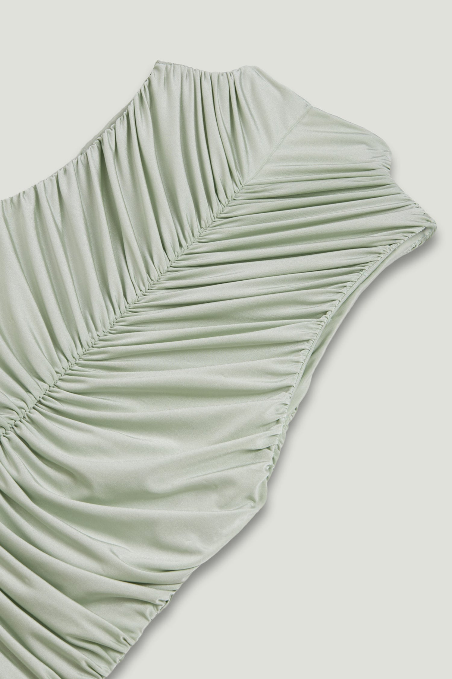 Draped High-Neck Maxi Dress