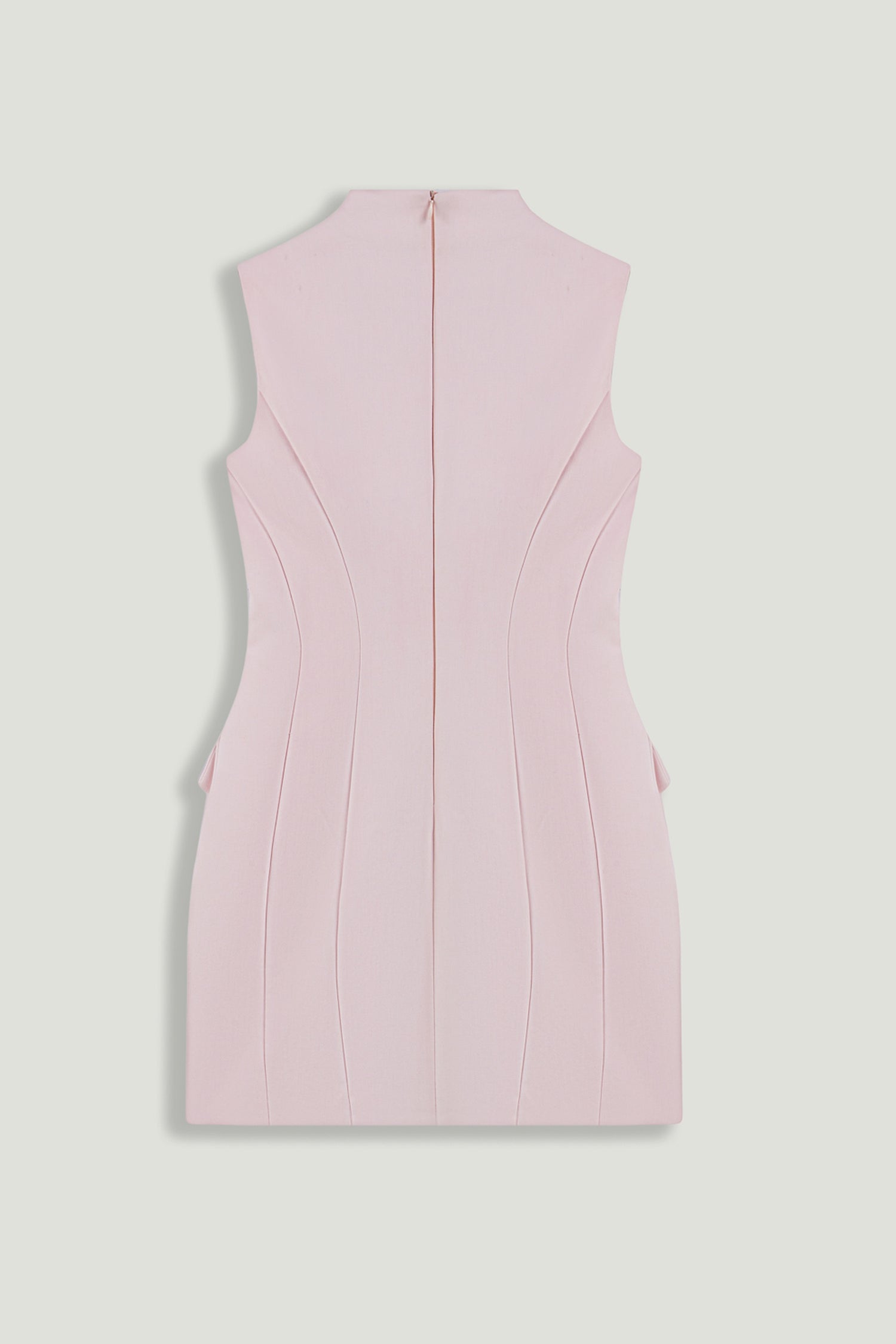 Mandarin Collar Mini Dress