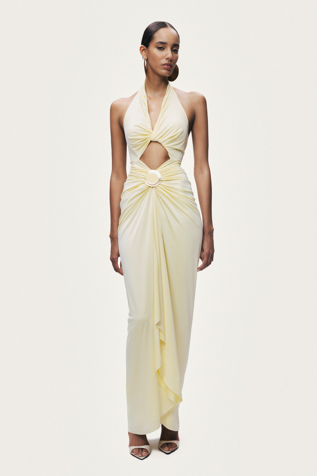 Cut-Out Detail Embellished Maxi Dress