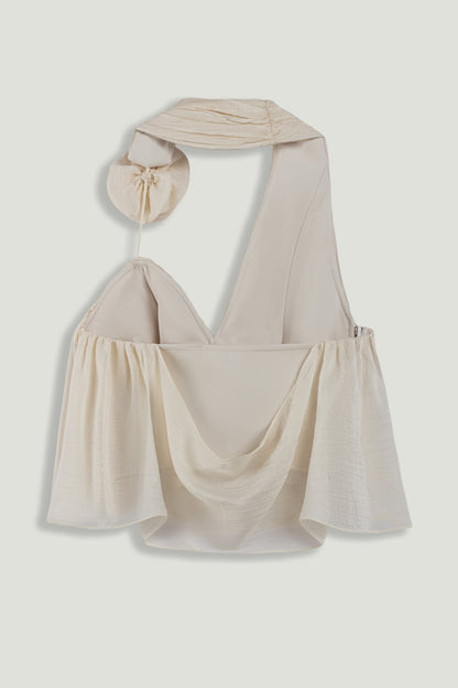 Floral Detail Halterneck Bustier