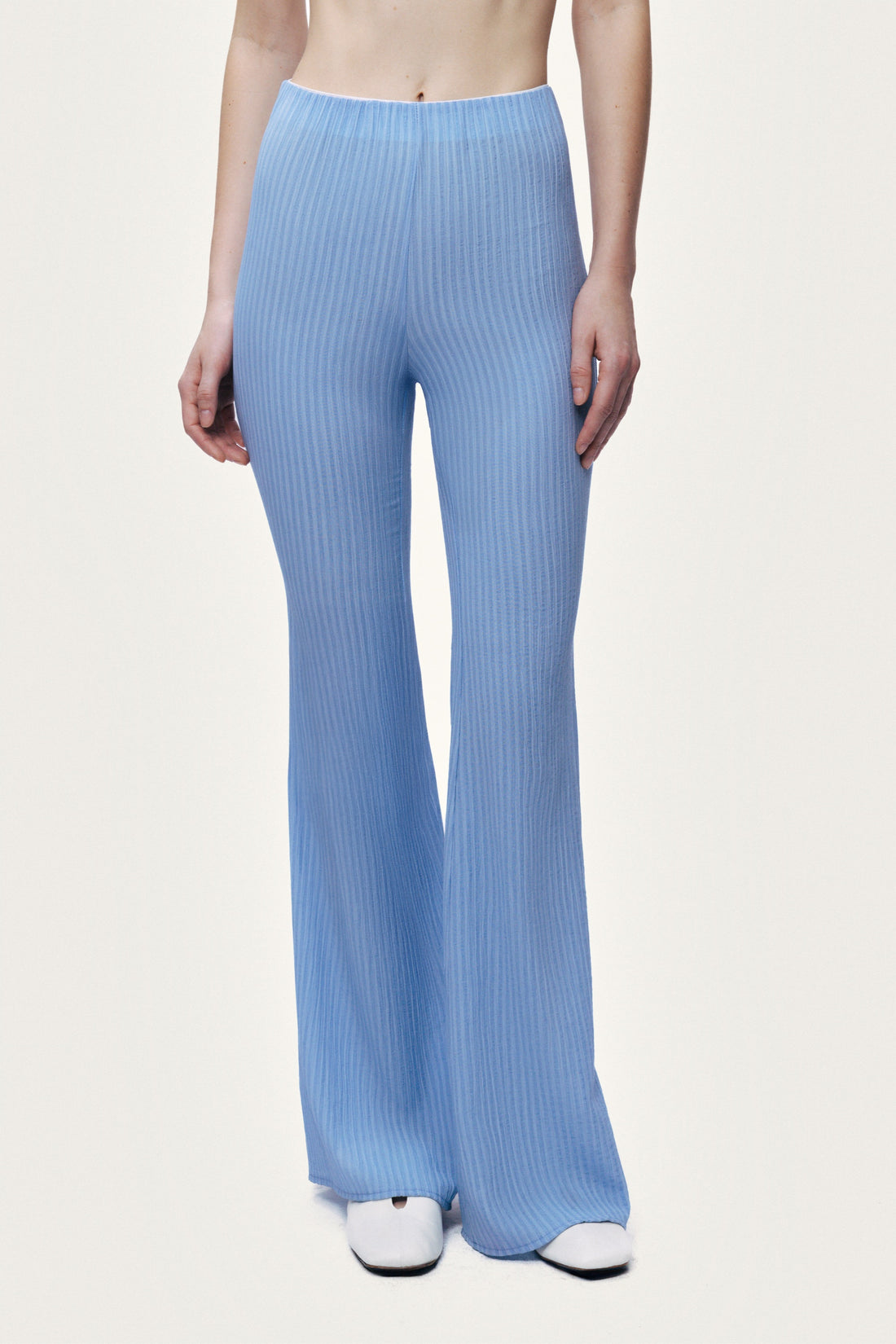 High-Waist Flare Trousers