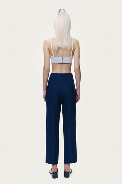 High-Waist Straight Leg Trouser
