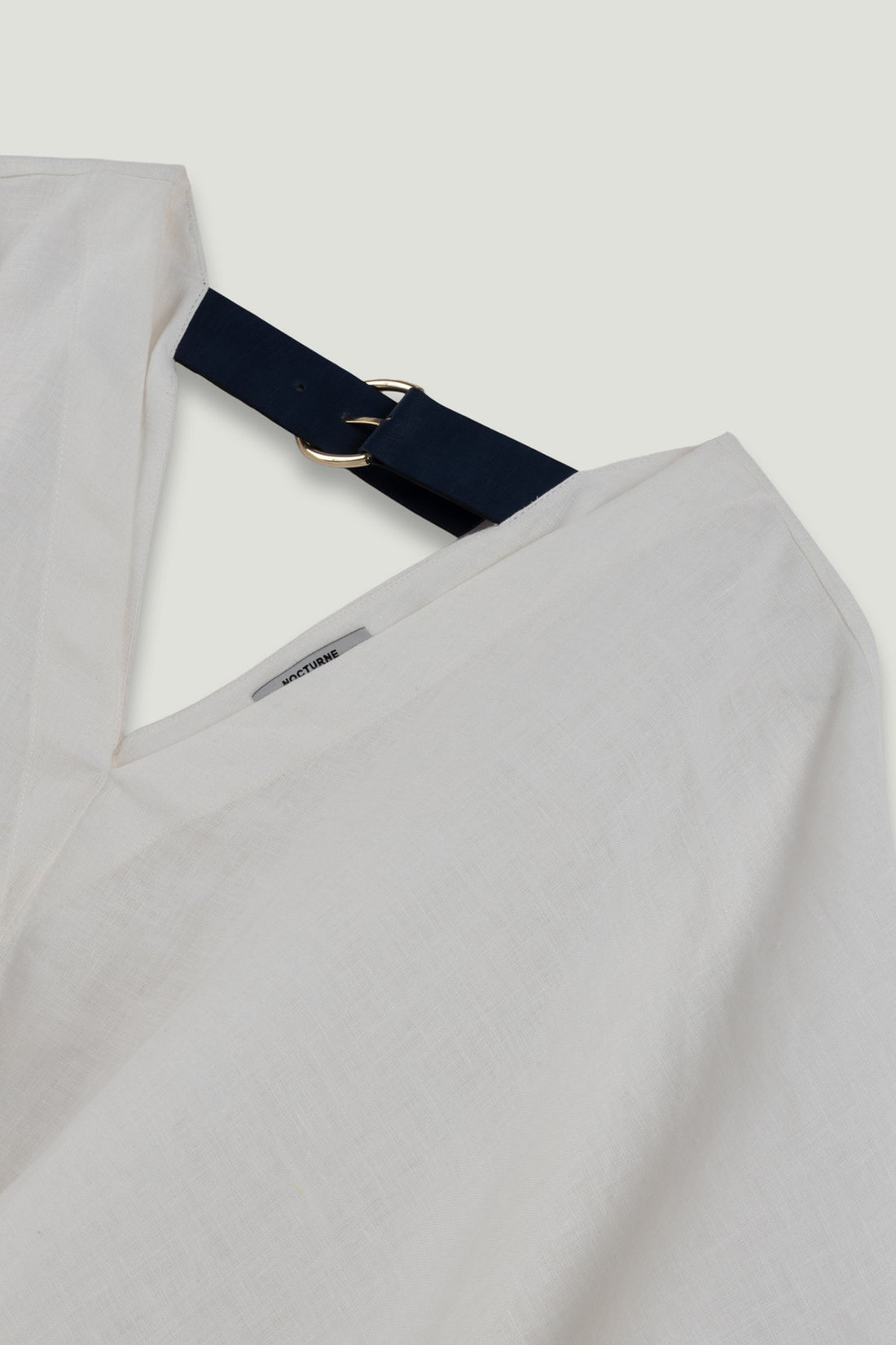 Belt Detail V-Neck Blouse